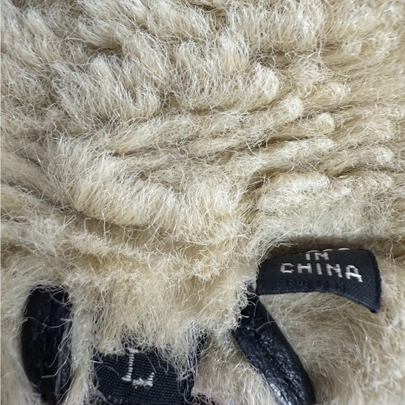 J. Elkin Alamo Uomo Faux Shearling Genuine Leather Aviator Jacket Brown - Picture 8 of 10